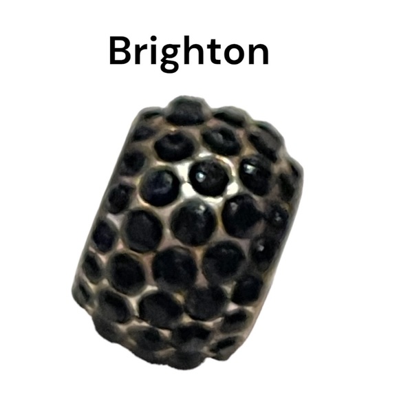 COPY - New-Brighton Silver Charm With Black Stones - Picture 1 of 5